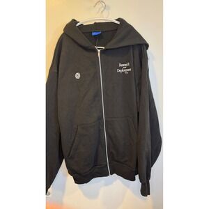 OpenAI Research and Deployment Co Hoodie Black Full Zip Tech Swag Mens Large NEW